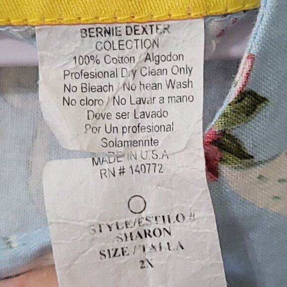 Bernie Dexter Womens Sharon Dress Floral Manor Print 2X Rockabilly Retro Pinup B - Picture 3 of 16